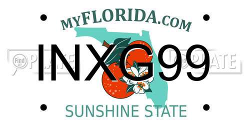 INXG99 Florida License Plate