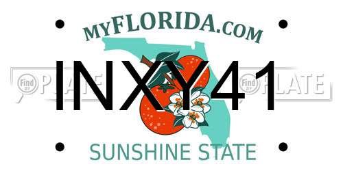 INXY41 Florida License Plate