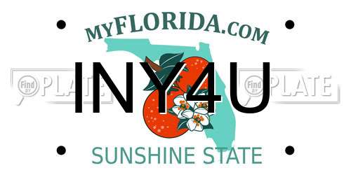 INY4U Florida License Plate