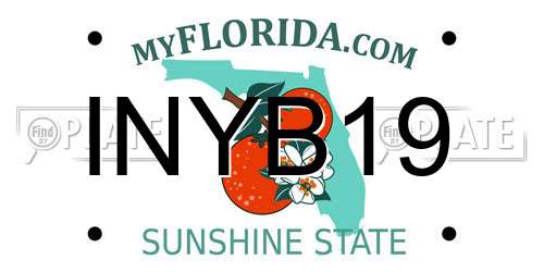 INYB19 Florida License Plate