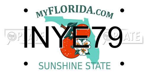 INYE79 Florida License Plate