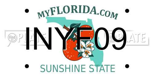 INYF09 Florida License Plate