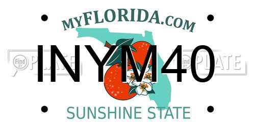 INYM40 Florida License Plate