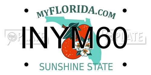 INYM60 Florida License Plate