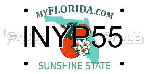INYP55 Florida License Plate