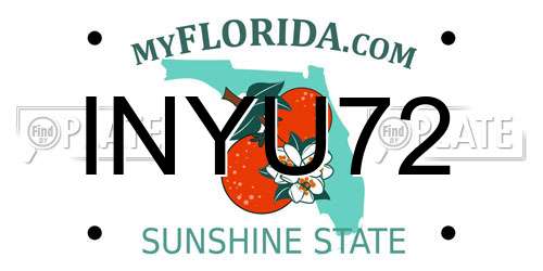 INYU72 Florida License Plate