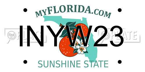 INYW23 Florida License Plate
