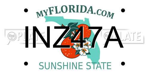 INZ47A Florida License Plate