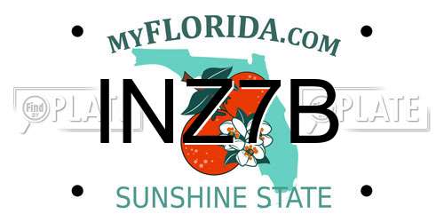 INZ7B Florida License Plate