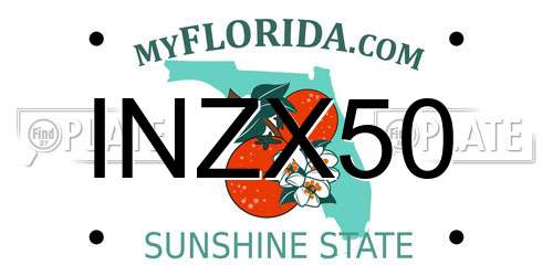 INZX50 Florida License Plate