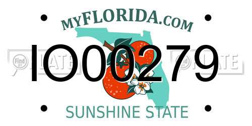 IO00279 Florida License Plate
