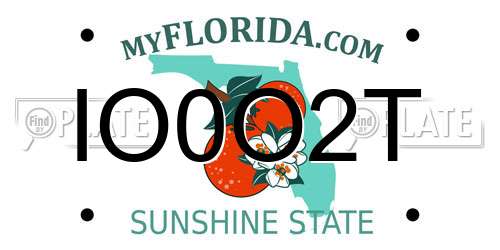IO0O2T Florida License Plate