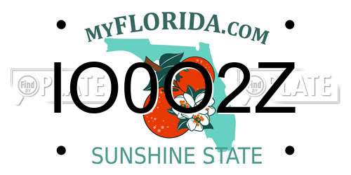 IO0O2Z Florida License Plate