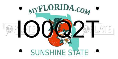 IO0Q2T Florida License Plate
