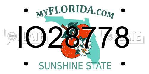 IO28778 Florida License Plate