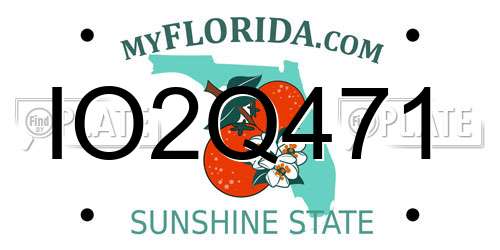 IO2Q471 Florida License Plate