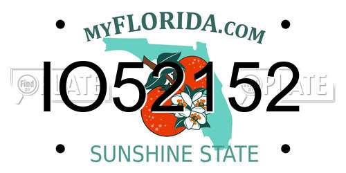 IO52152 Florida License Plate