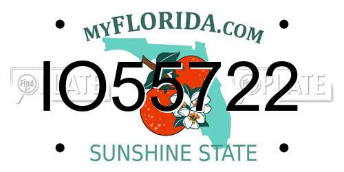 IO55722 Florida License Plate