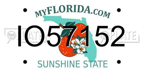 IO57152 Florida License Plate