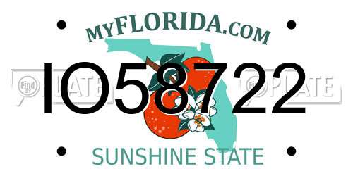 IO58722 Florida License Plate