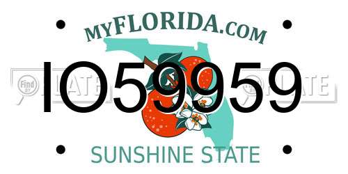 IO59959 Florida License Plate