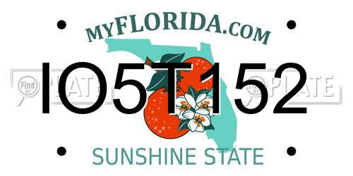 IO5T152 Florida License Plate