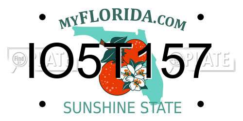 IO5T157 Florida License Plate