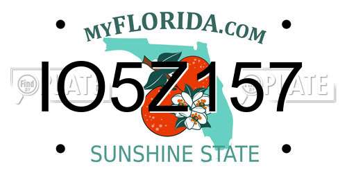 IO5Z157 Florida License Plate
