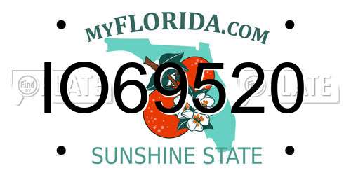 IO69520 Florida License Plate