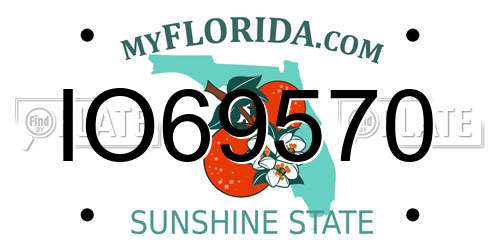 IO69570 Florida License Plate