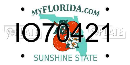 IO70421 Florida License Plate