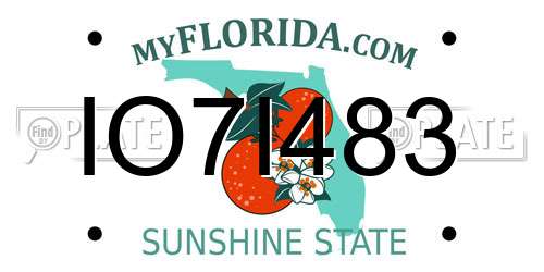 IO7I483 Florida License Plate