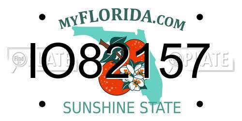 IO82157 Florida License Plate