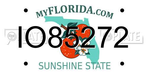 IO85272 Florida License Plate