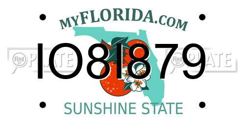 IO8I879 Florida License Plate