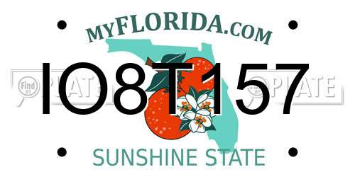IO8T157 Florida License Plate