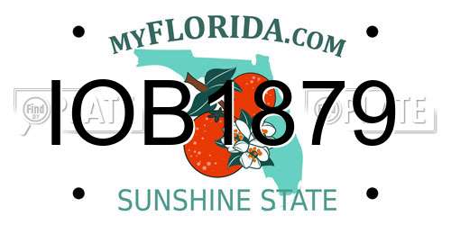 IOB1879 Florida License Plate