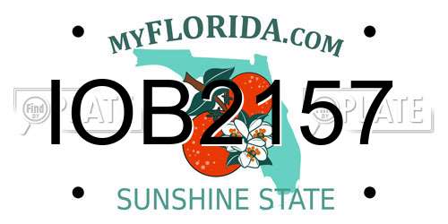 IOB2157 Florida License Plate