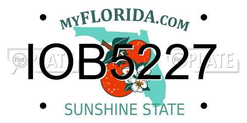 IOB5227 Florida License Plate