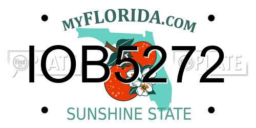 IOB5272 Florida License Plate