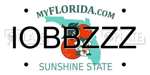 IOBBZZZ Florida License Plate