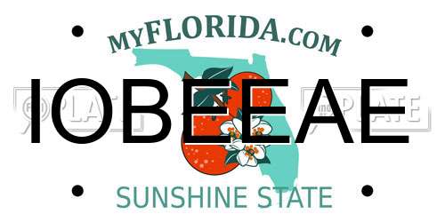 IOBEEAE Florida License Plate