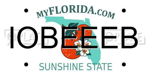 IOBEEEB Florida License Plate