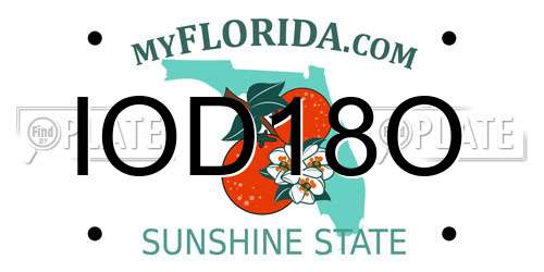 IOD18O Florida License Plate