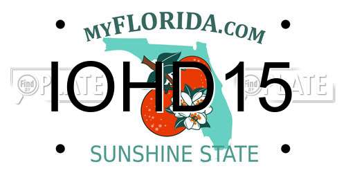 IOHD15 Florida License Plate