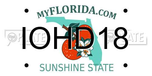 IOHD18 Florida License Plate