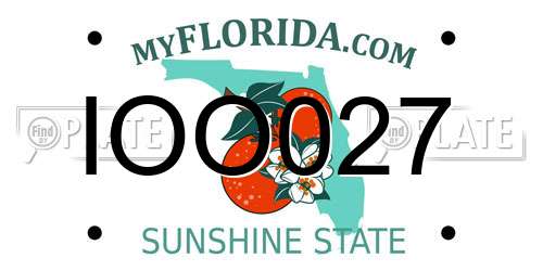 IOO027 Florida License Plate