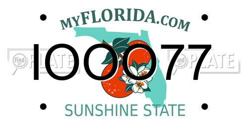 IOOO77 Florida License Plate