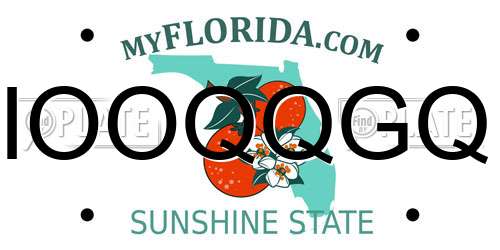 IOOQQGQ Florida License Plate