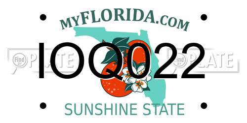 IOQ022 Florida License Plate